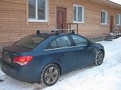 Багажник LUX на аэродинамических дугах для Chevrolet Cruze седан (2009-2015)