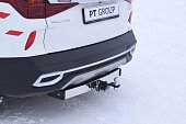 Съемный фаркоп PTGroup под квадрат 50х50 с хром накладкой для KIA Seltos