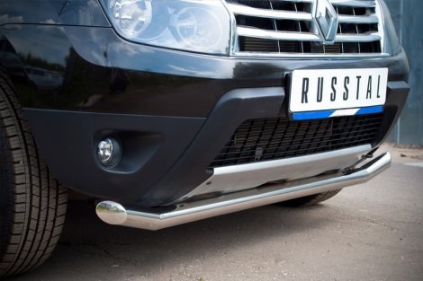 Передняя защита Russtal для Renault Duster 4WD (2010-2015)