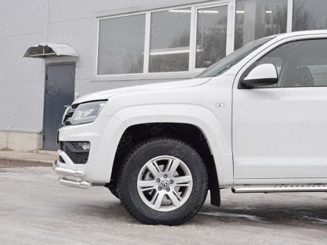 Передняя защита Russtal 63/63 мм для Volkswagen Amarok (2016-н.в.)