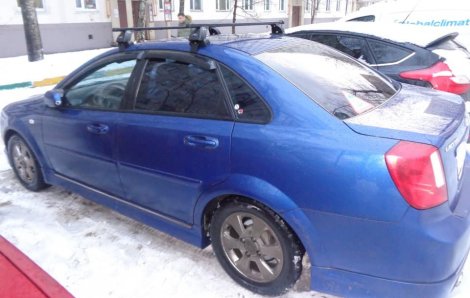 Багажник LUX на прямоугольных дугах для Chevrolet Lacetti седан (2004-2013)