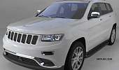 Пороги алюминиевые (Corund Black) для Jeep Grand Cherokee (кроме SRT)