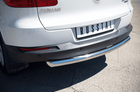 Защита заднего бампера D63 "RUSSTAL" для Volkswagen Tiguan Sport & Style (Trend & Fun)