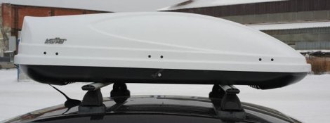 Бокс на крышу Koffer A430 белый матовый (178x76x45 см)