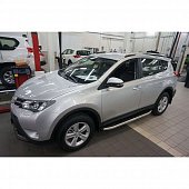 Пороги алюминиевые (Alyans) для Toyota RAV4