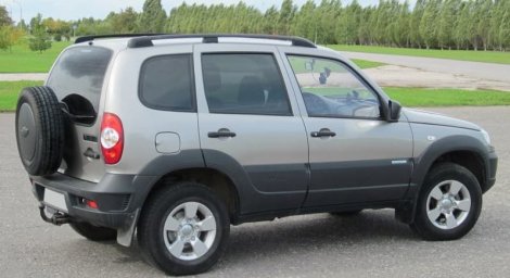 Рейлинги на крышу АПС для Chevrolet Niva (2002-2020) черные