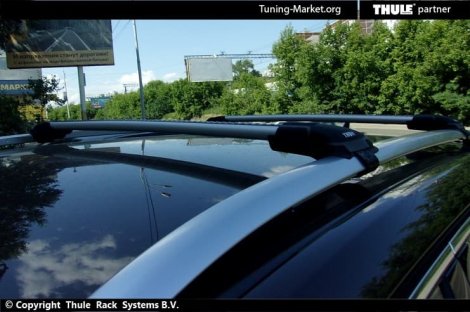 Багажник Thule WingBar Edge на интегрированных дугах для Volkswagen Touareg (2010-2018)