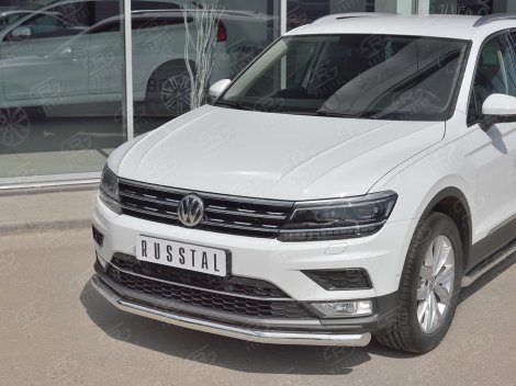 Передняя защита Russtal для Volkswagen Tiguan (2017-н.в.)