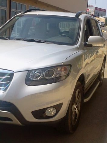 Пороги алюминиевые (Alyans) для Hyundai Santa Fe (2006-2010)