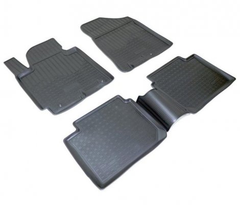 Ковры салонные полиуретан "NorPlast" для Kia Cerato (2013-2018) черные