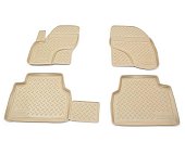 Ковры салонные полиуретан "NorPlast" для Ford Kuga (2008-2012) бежевые