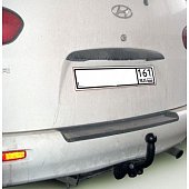 Фиксированный фаркоп Leader Plus для Hyundai H1 (2WD, задняя рессорная подвеска)