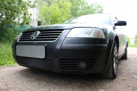 Защитная сетка радиатора ProtectGrille для Volkswagen Passat B5 (2000-2005 Черная)