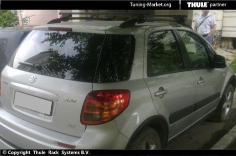 Багажник Thule SquareBar Evo на стальных дугах для Suzuki SX4