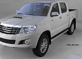 Пороги алюминиевые (Ring) для Toyota Hilux