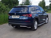 Защита заднего бампера TCC для Skoda Kodiaq