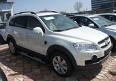 Пороги алюминиевые (Emerald Black) для Chevrolet Captiva (2006-2011)