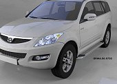 Пороги алюминиевые (Opal) для Great Wall Hover H5 (2010-н.в.)