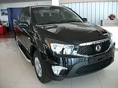 Пороги алюминиевые (Alyans) для Ssang Yong Actyon Sport