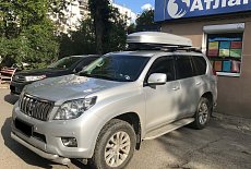 Бокс Евродеталь Магнум 450 с багажником Атлант на Toyota Land Cruiser Prado 120