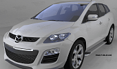 Пороги алюминиевые (Opal) для Mazda CX7
