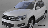 Пороги алюминиевые (Ring) для Volkswagen Tiguan