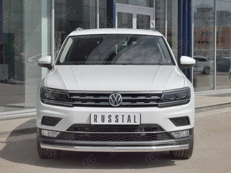 Передняя защита Russtal для Volkswagen Tiguan (2017-н.в.)