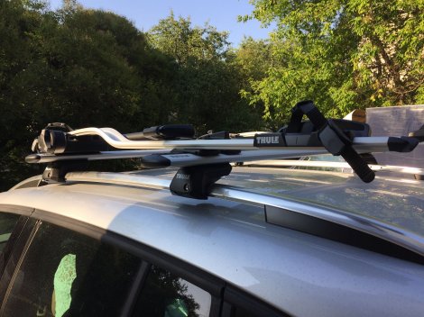 Багажник Thule WingBar Evo на аэродинамических дугах для Volkswagen Tiguan (2007-2016)