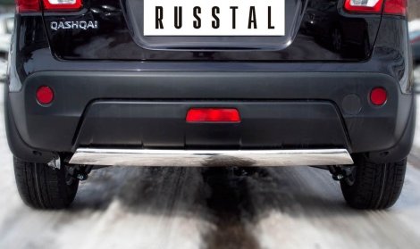 Защита заднего бампера Russtal d75х42 овал (дуга)