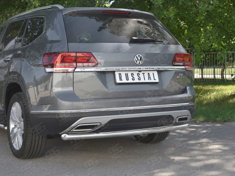 Защита заднего бампера Russtal 63 мм для Volkswagen Teramont