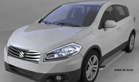 Пороги алюминиевые (Opal) для Suzuki SX4