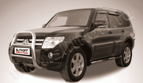 Передняя защита для Mitsubishi Pajero 4 (2006-2011)