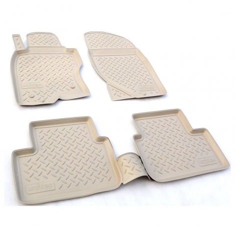 Ковры салонные полиуретан "NorPlast" для Kia Cerato купе (2010-2013) бежевые