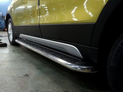 Пороги алюминиевые (Ring) для Ford Explorer