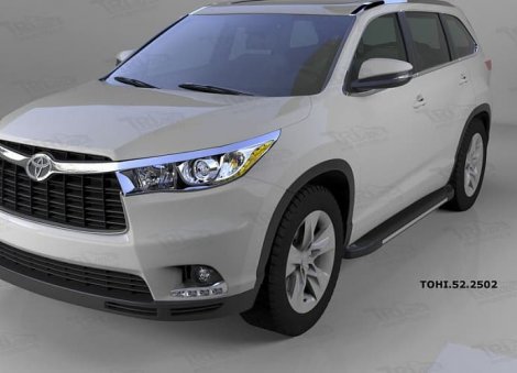 Пороги алюминиевые (Onyx) для Toyota Highlander