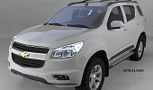 Пороги алюминиевые (Sapphire Silver) для Chevrolet TrailBlazer (2012-н.в.)