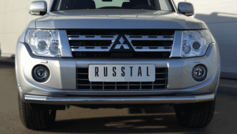 Передняя защита Russtal для Mitsubishi Pajero 4 (2011-2014)