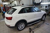 Пороги алюминиевые (Alyans) для Audi Q3 (2011-н.в.)