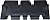 Ковер салонный полиуретан на 3й ряд "NorPlast" для Hyundai Santa Fe 7 мест (2012-2018) черный