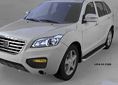 Пороги алюминиевые (Ring) для Lifan X60