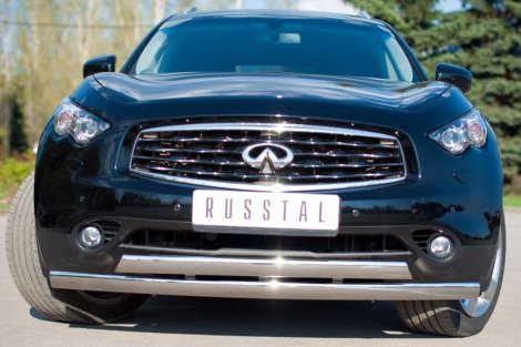 Передняя защита Russtal для Infiniti FX37 (2008-2013)