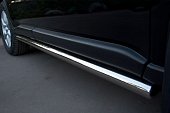 Пороги d76 труба SLITKOFF для Mitsubishi Pajero Sport (2008-2010)