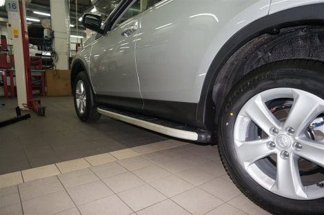 Пороги алюминиевые (Alyans) для Toyota RAV4