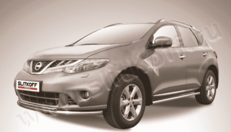 Защита переднего бампера Slitkoff для NIssan Murano (2010-2015)