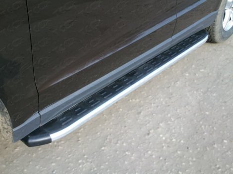 Пороги алюминиевые TCC для Audi Q5 (2008-н.в.)