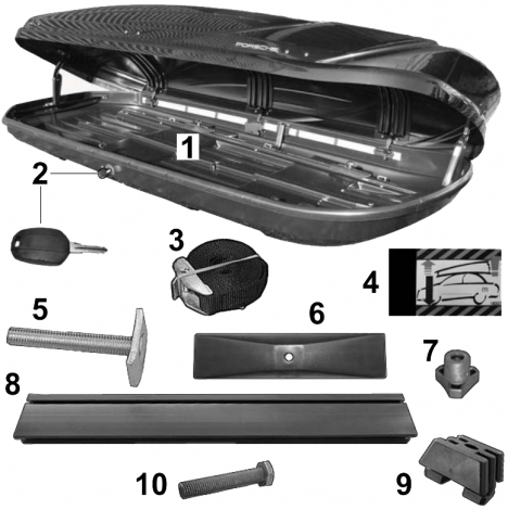 Бокс на крышу Thule Excellence Porsche Design 6119-P черный (218x94x40 см)