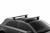 Багажник Thule WingBar Evo Black на аэродинамических дугах для Mercedes-Benz C-class седан (2008-2014)