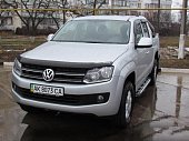 Пороги алюминиевые (Corund Silver) для Volkswagen Amarok