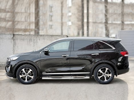 Пороги 76мм Russtal для Kia Sorento Prime (2015-2018)