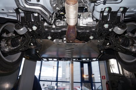 Алюминиевая защита картера и КПП АВС-Дизайн для Ford Explorer комплектация Sport (2010-2019)
